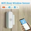 Tuya smart WiFi door and window sensor, magnetic intrusion security anti-theft alarm system, mobile APP remote control, compatible with Alexa